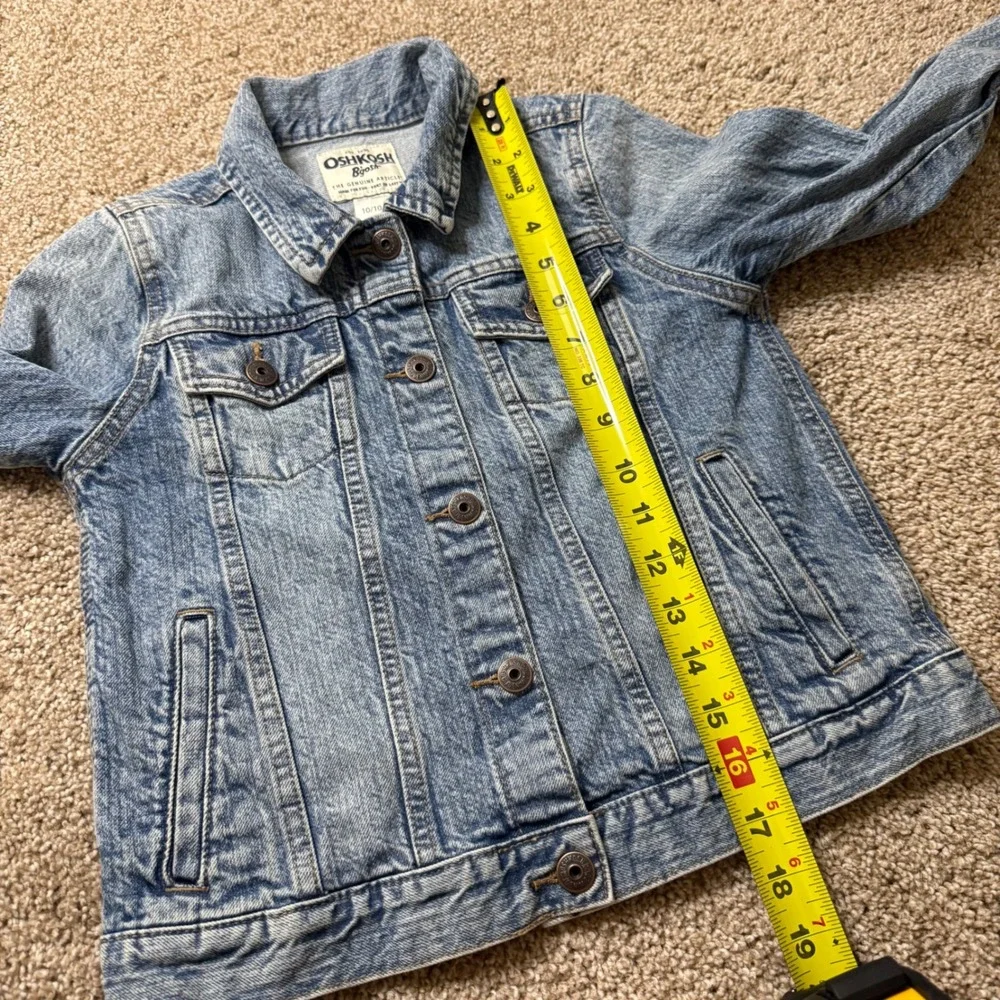 OshKosh B'gosh Denim Jacket Kids Size 10 Blue Classic Trucker Jean Jacket